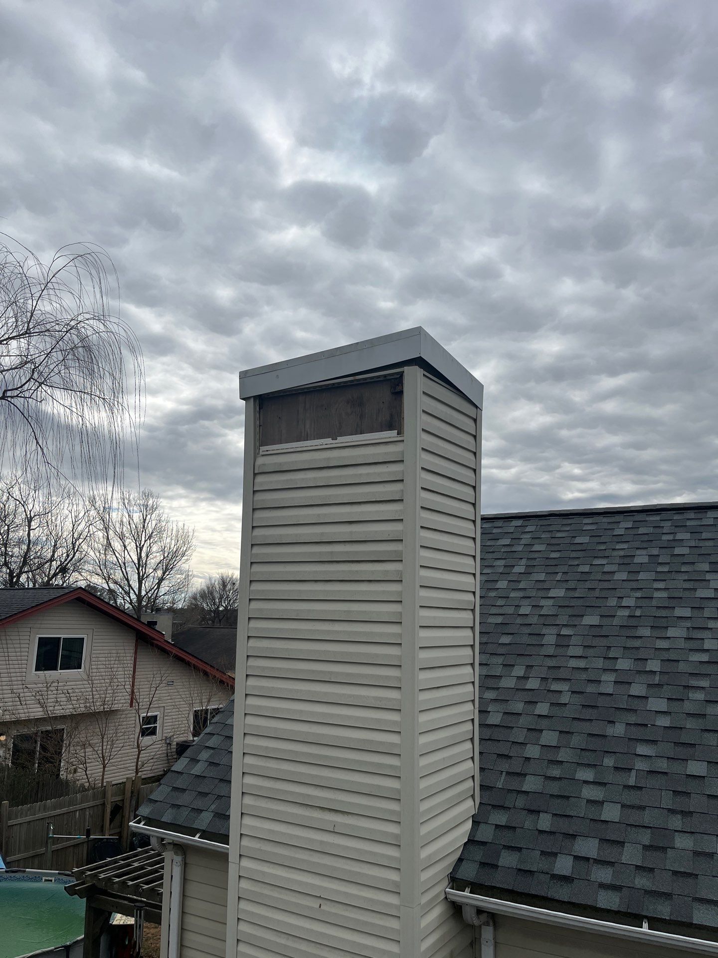 Chase Cover Replacement - Special Rooftop Work Platform  by Premier Chimney and Roofing