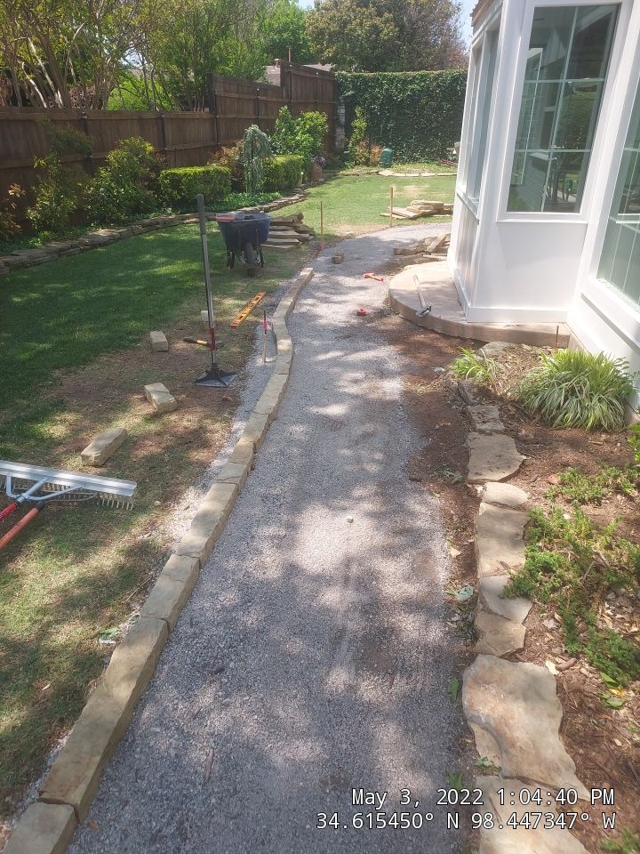 Flagstone walkway using Flagstone  by Clays Services Inc