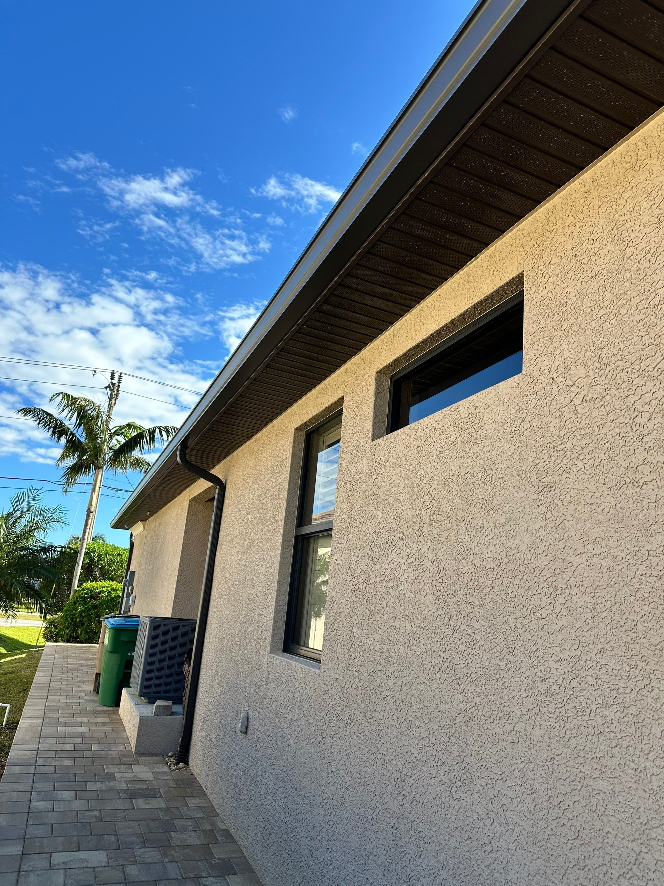 Bronze Downspout Installation in Cape Coral FL by Gutter Professors
