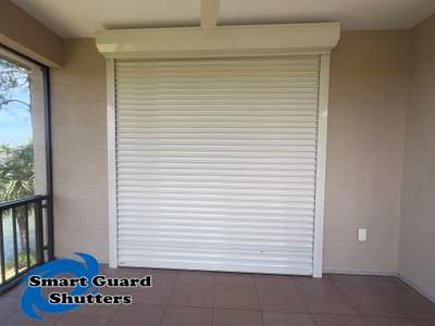 Rolling Hurricane Shutter in Ivory