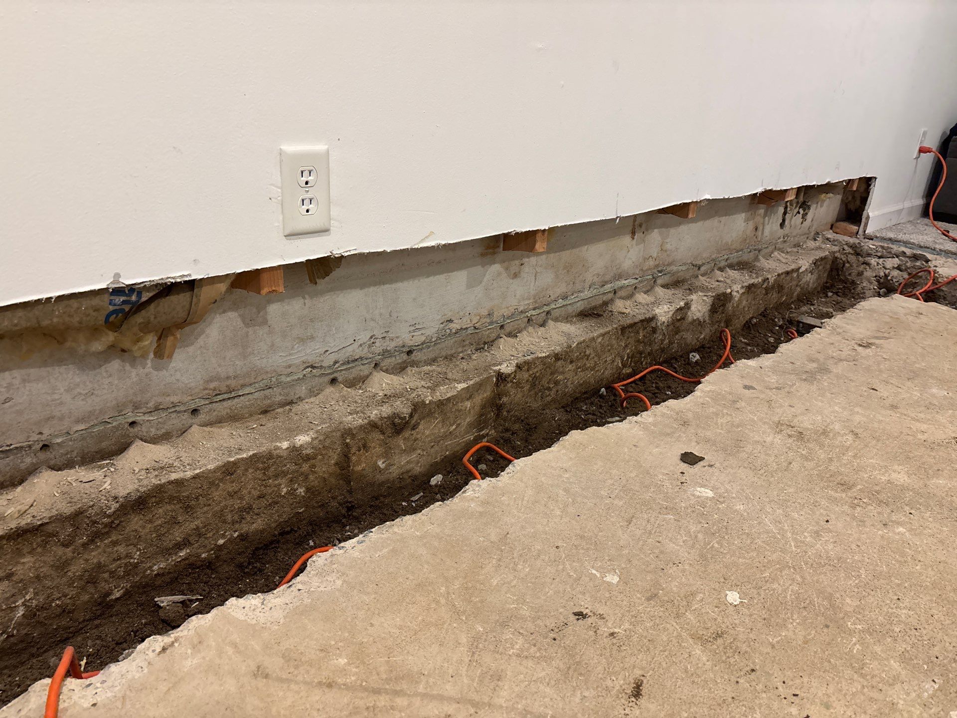Drain tile & a sump pump for Ruth by Waterproofing Northeast