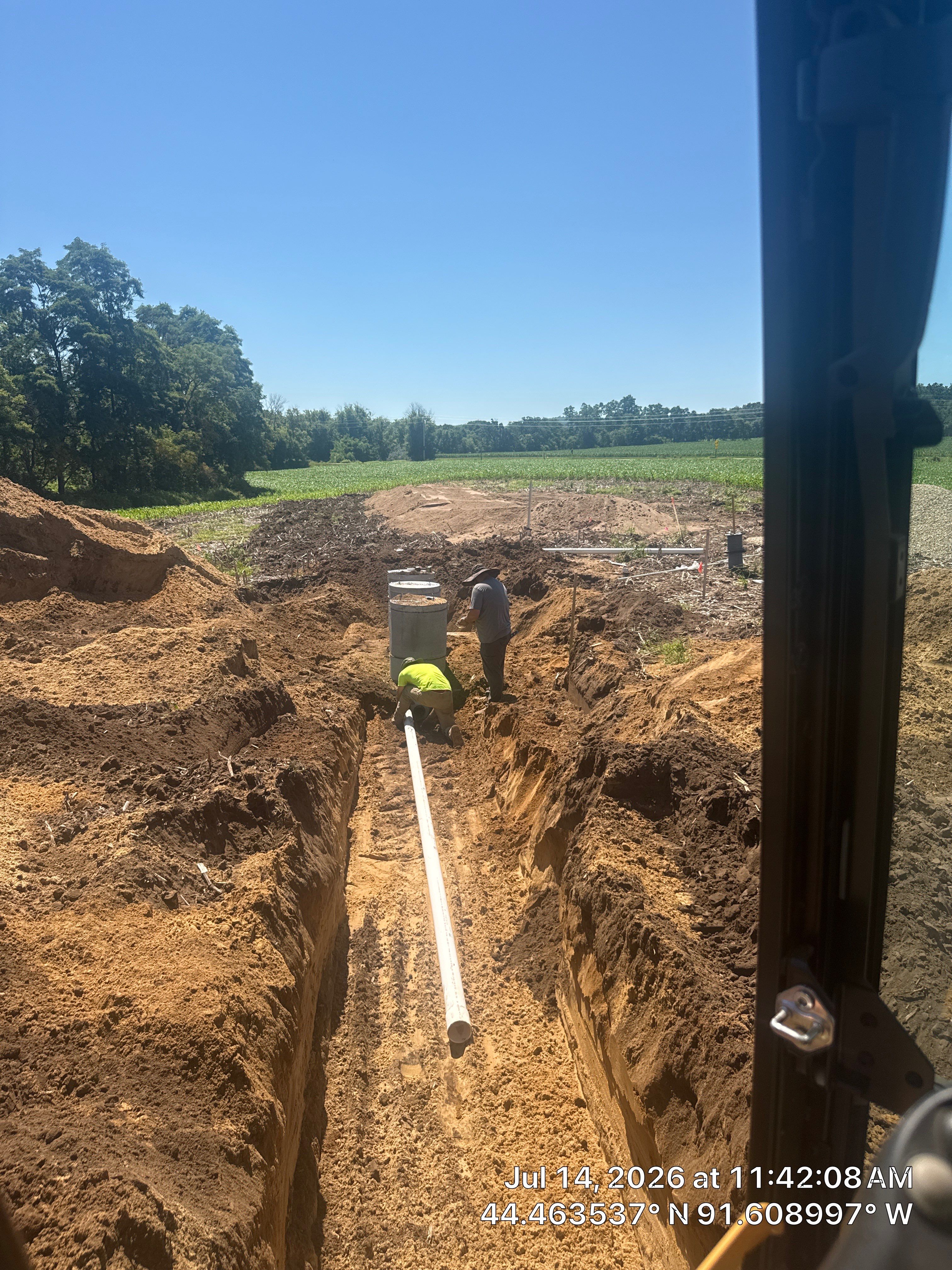 Excavation and Underground Plumbing Installation in Gilmanton, Wisconsin