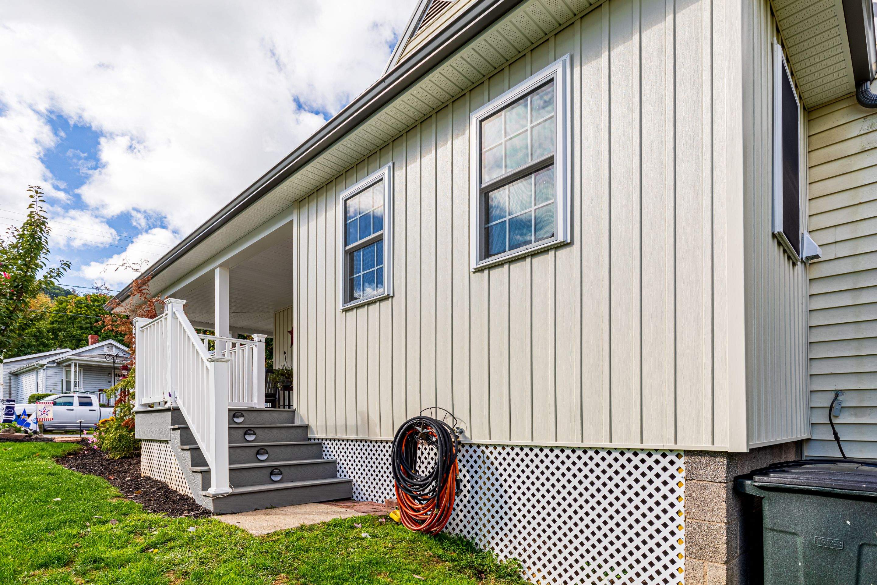 Metal Roof-pewter gray   New deck by Esh Builders