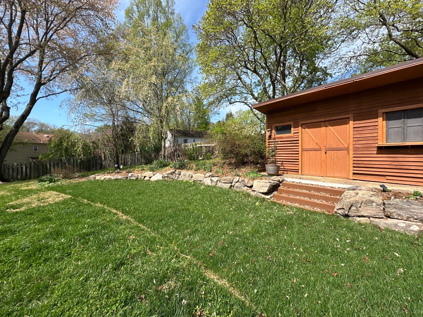 Natural Stone Retaining Wall and Steps in Olney, MD by The Smet Companies, LLC
