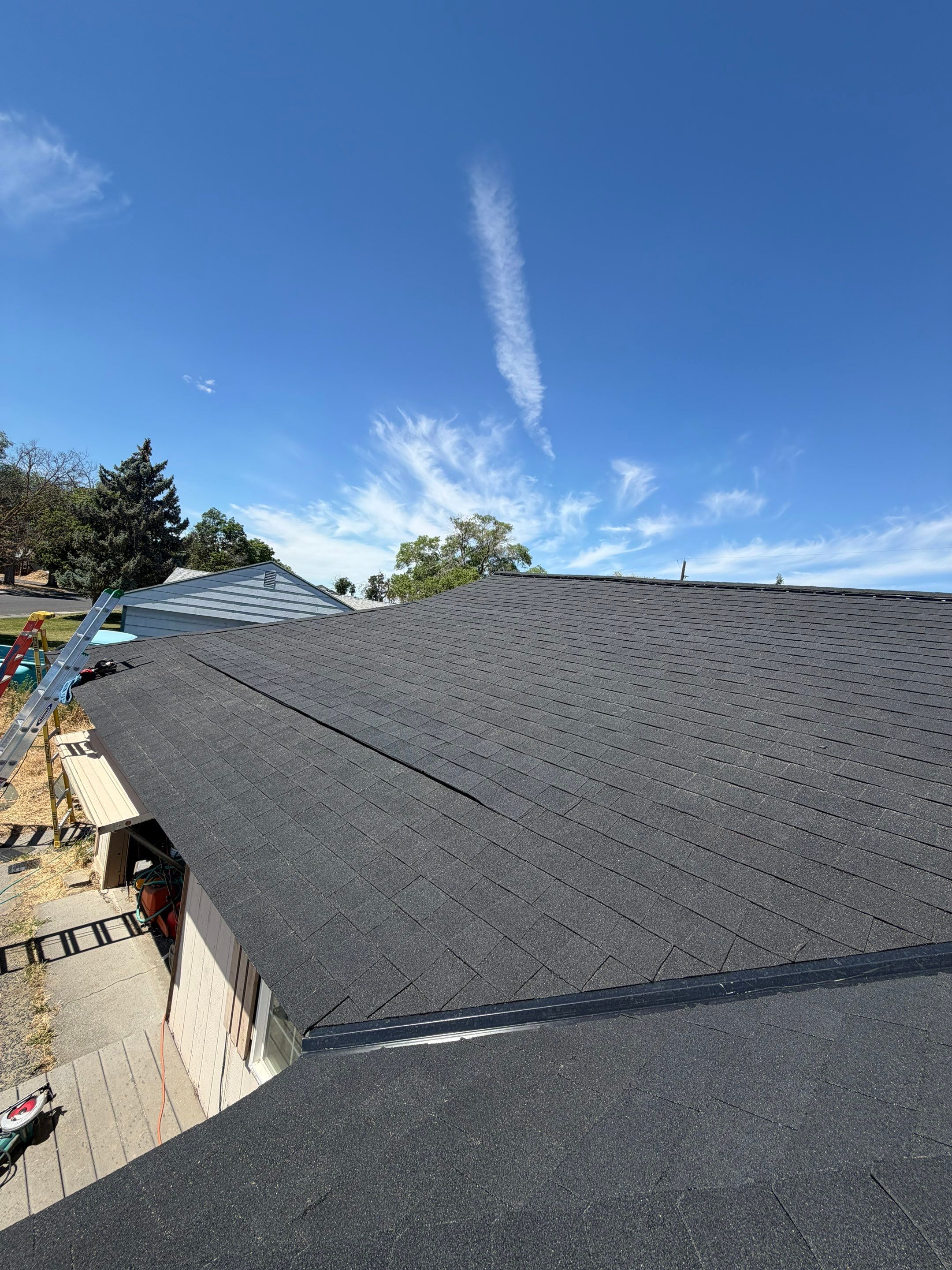 Complete Residential Roof Replacement and Sheathing Repair in Pershing Rd Moses Lake, WA 98837 The Denali System - Certainteed Landmark® Shingle - Cinder Black by Alpine Roofing