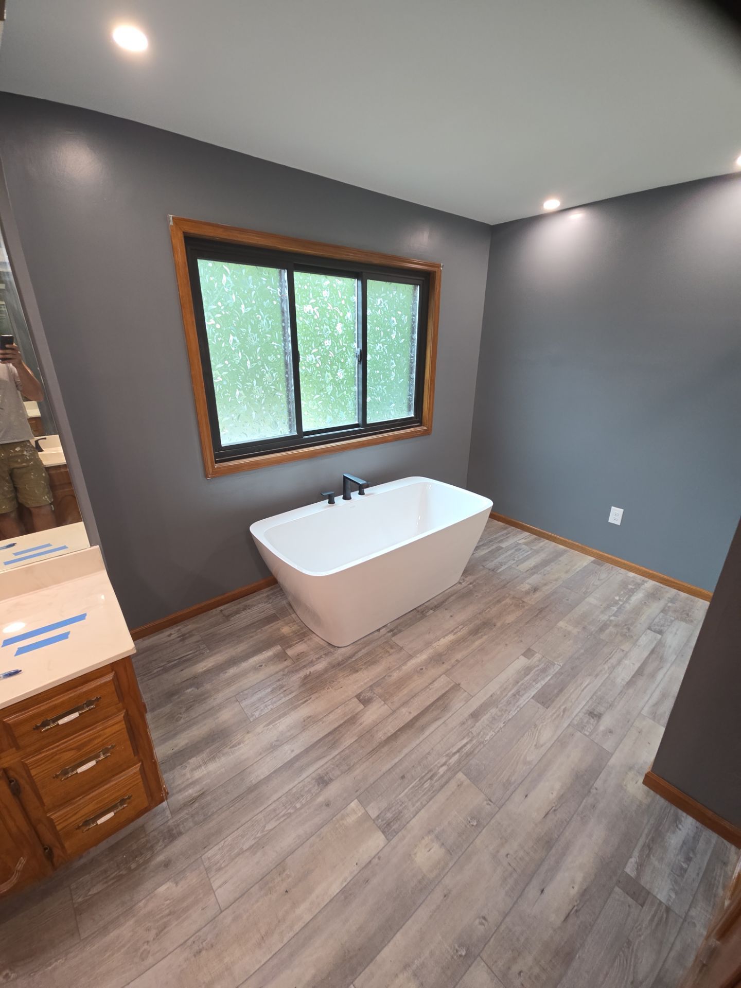 Full bathroom remodel, all new except vanities by The Shower Company