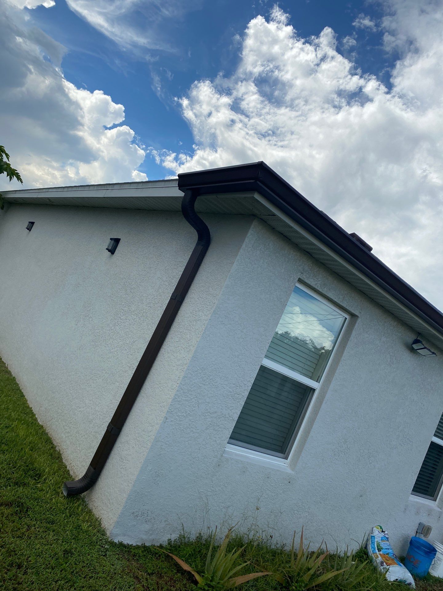Brown Seamless Gutters using Royal Brown in Cape Coral FL by Gutter Professors