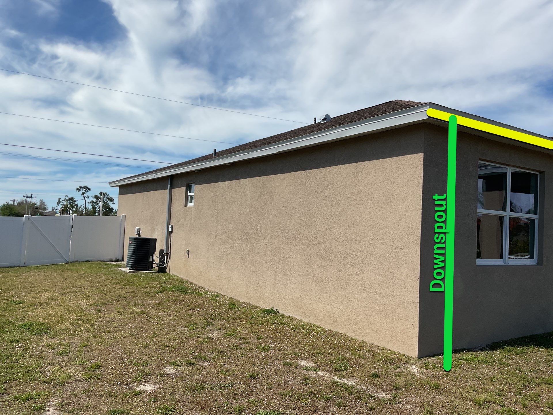 Royal Brown Seamless Gutters in Cape Coral FL by Gutter Professors
