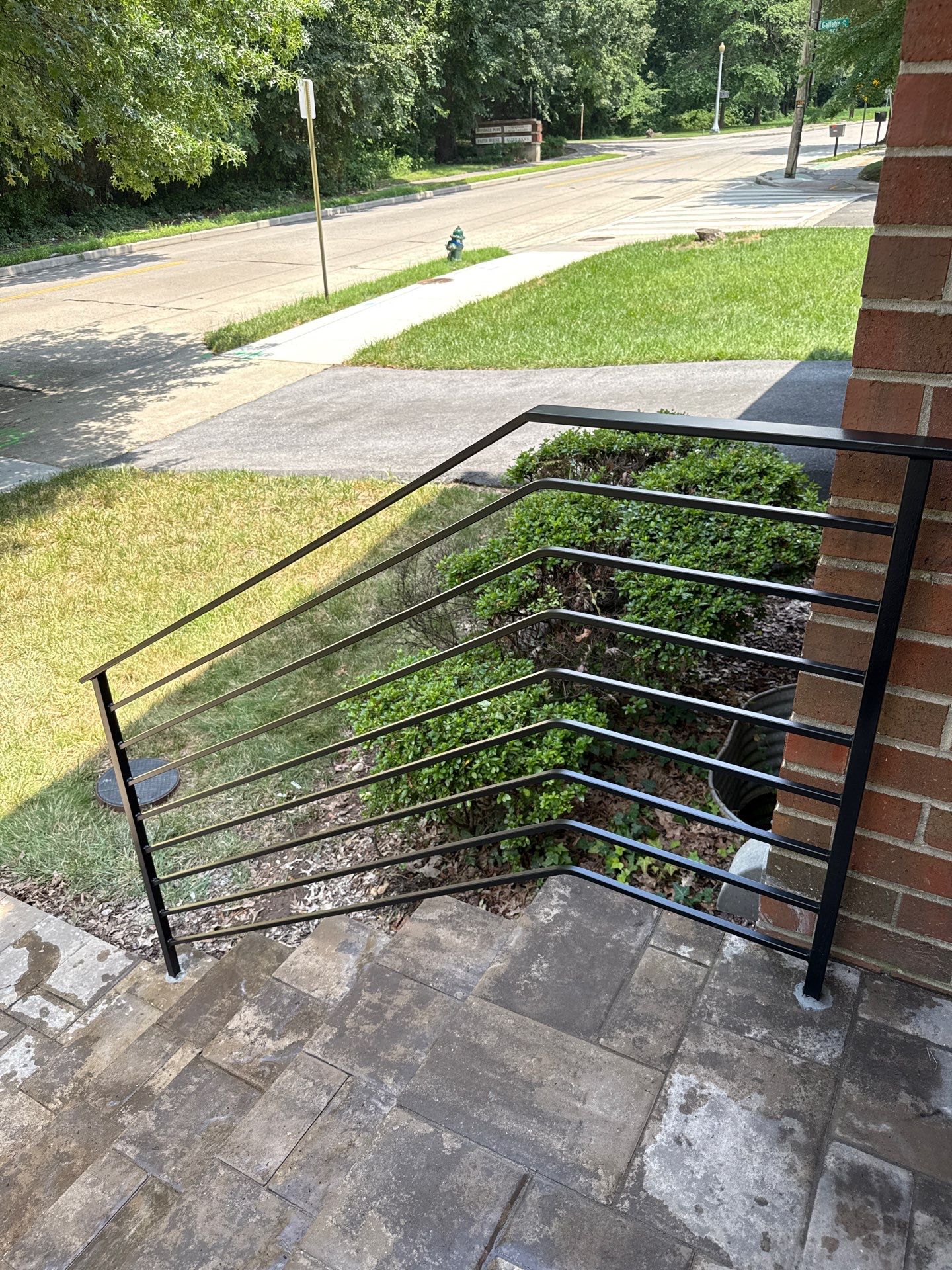 Modern Horizontal Picket Steel Railing – Residential Interior – Washington, DC by Capitol Iron Works