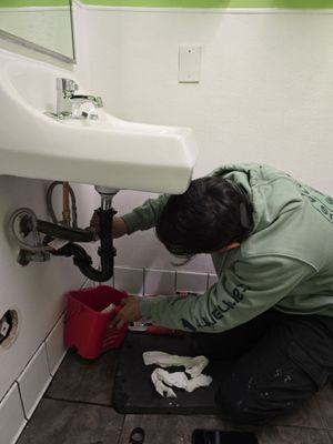 Sink Installation with Faucet & Plumbing