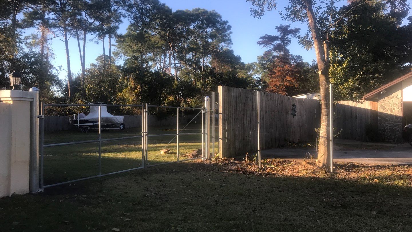 8' PRIVACY WOOD WITH 2 3/8 POUNDED POST  by Hip Square Fence Inc.