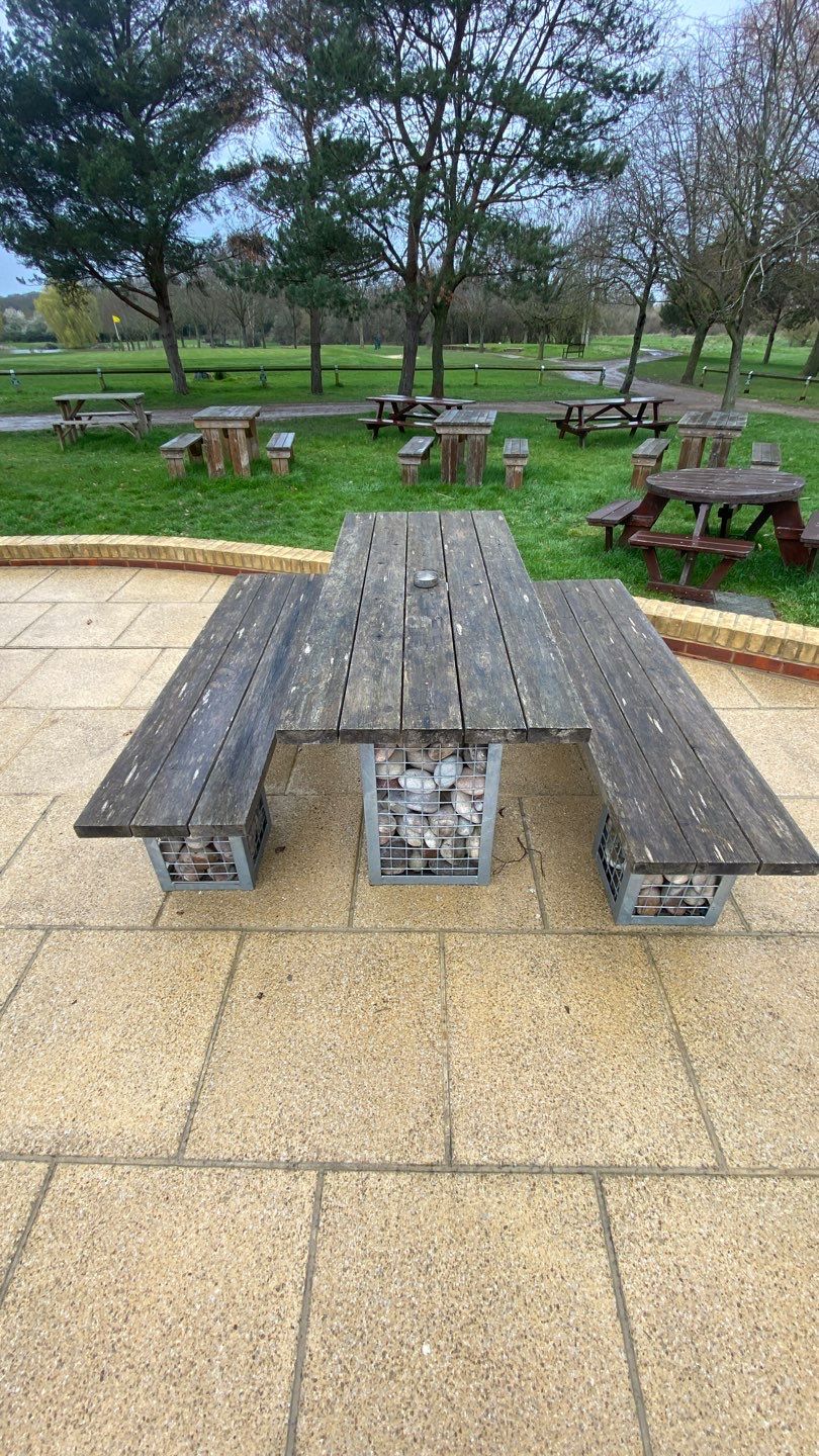 Patio Area Spring Clean using Mosmatic Flat Surface Cleaner by Ges Exterior Cleaning ltd
