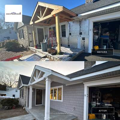 Siding Installation and Azek portico