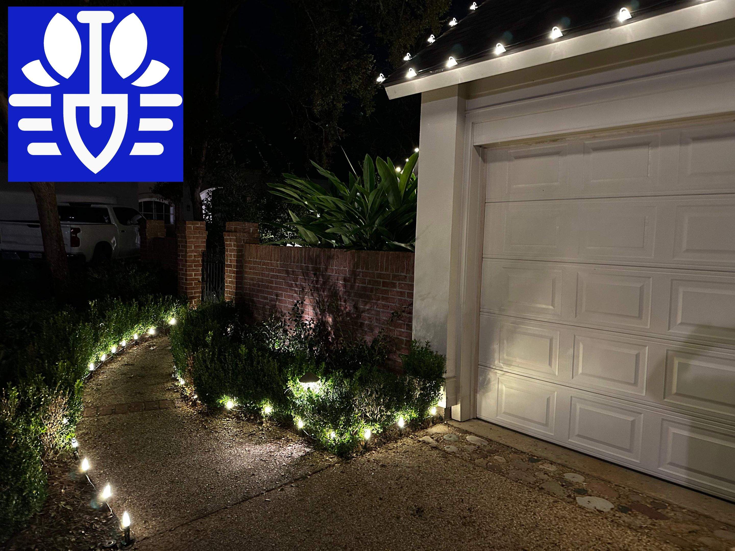 HOLIDAY LIGHTING using C9 LED LIGHTING LANDSCAPE PERIMITER by CutScape, LLC.