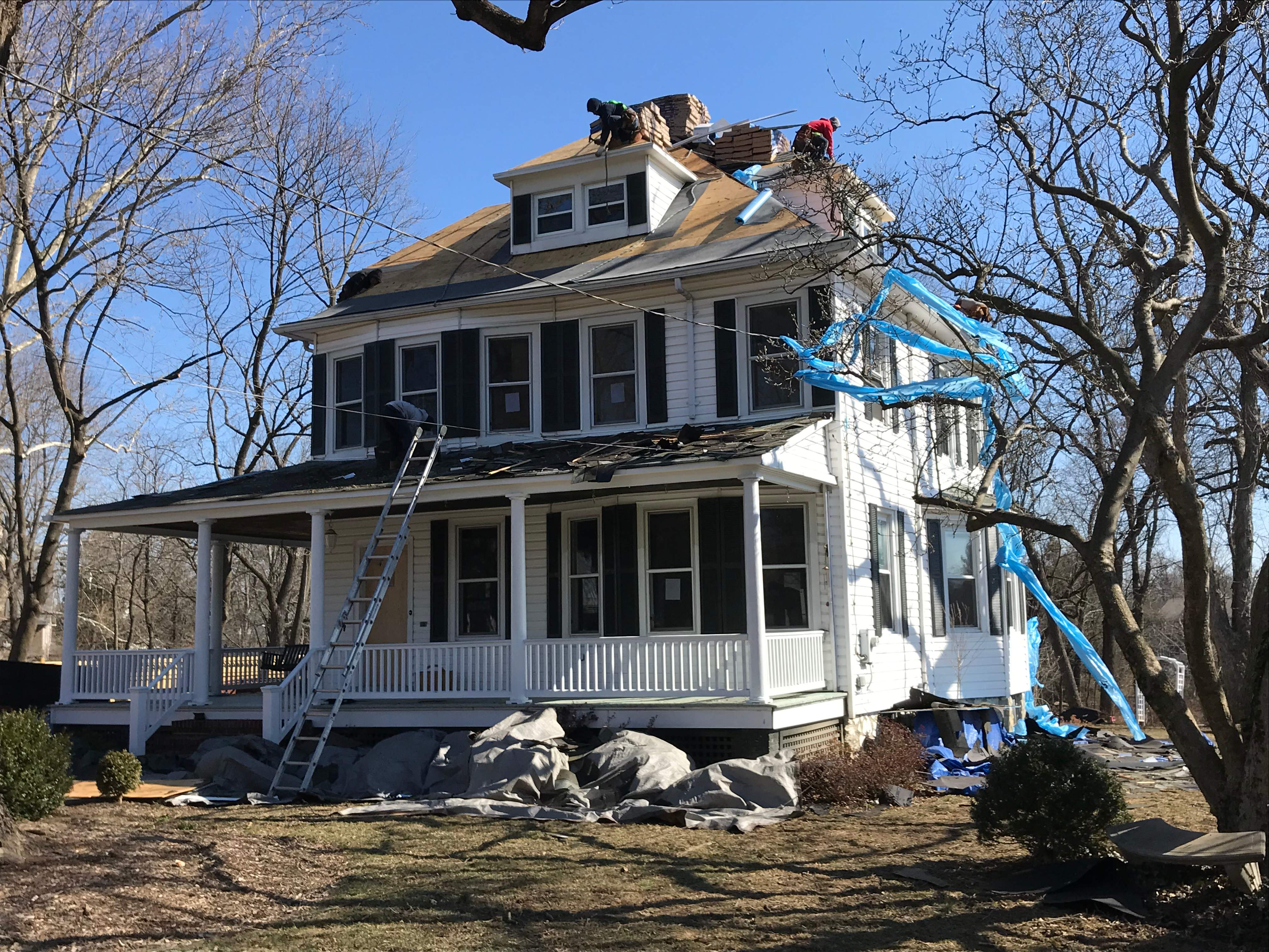 Residential Roofing Installation using Max Def Pewterwood by Alpha Design Services