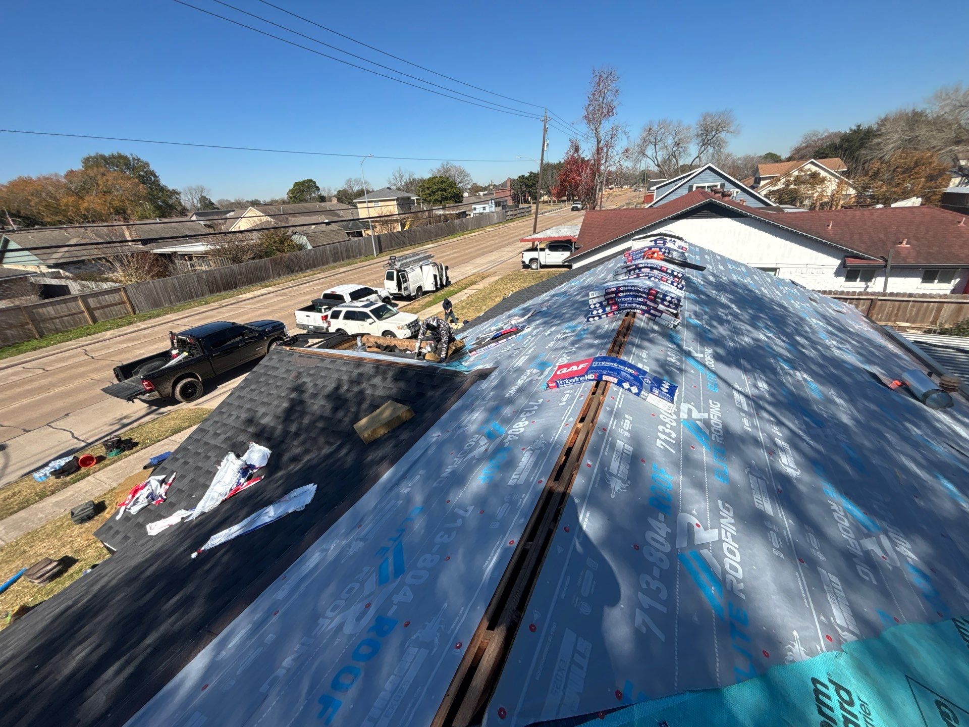 Residential Roof Replacement using GAF HDZ - Charcoal shingles by Elite Roofing LLC