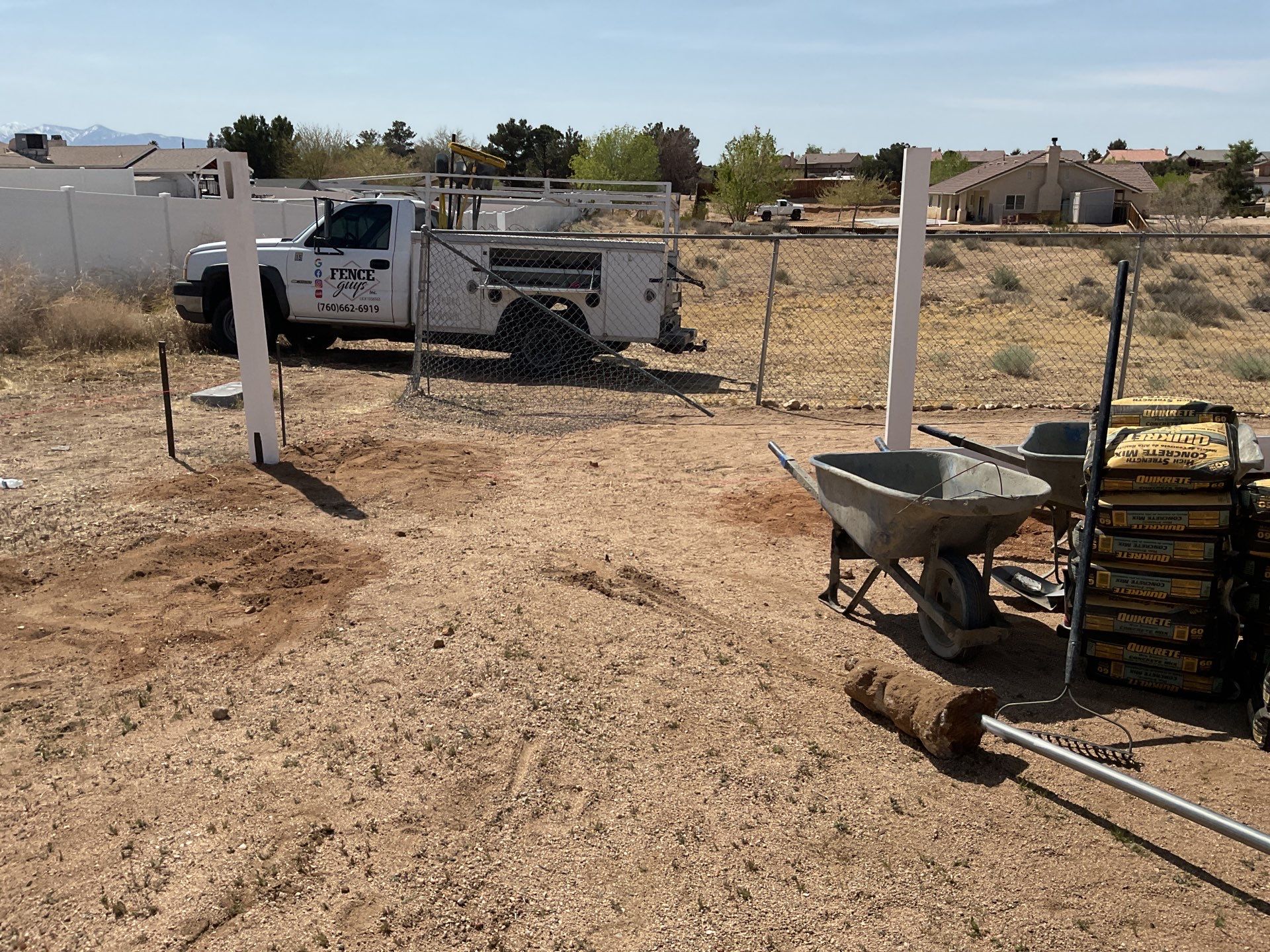 Fence Installation using Vinyl by Fence Guys Inc. 