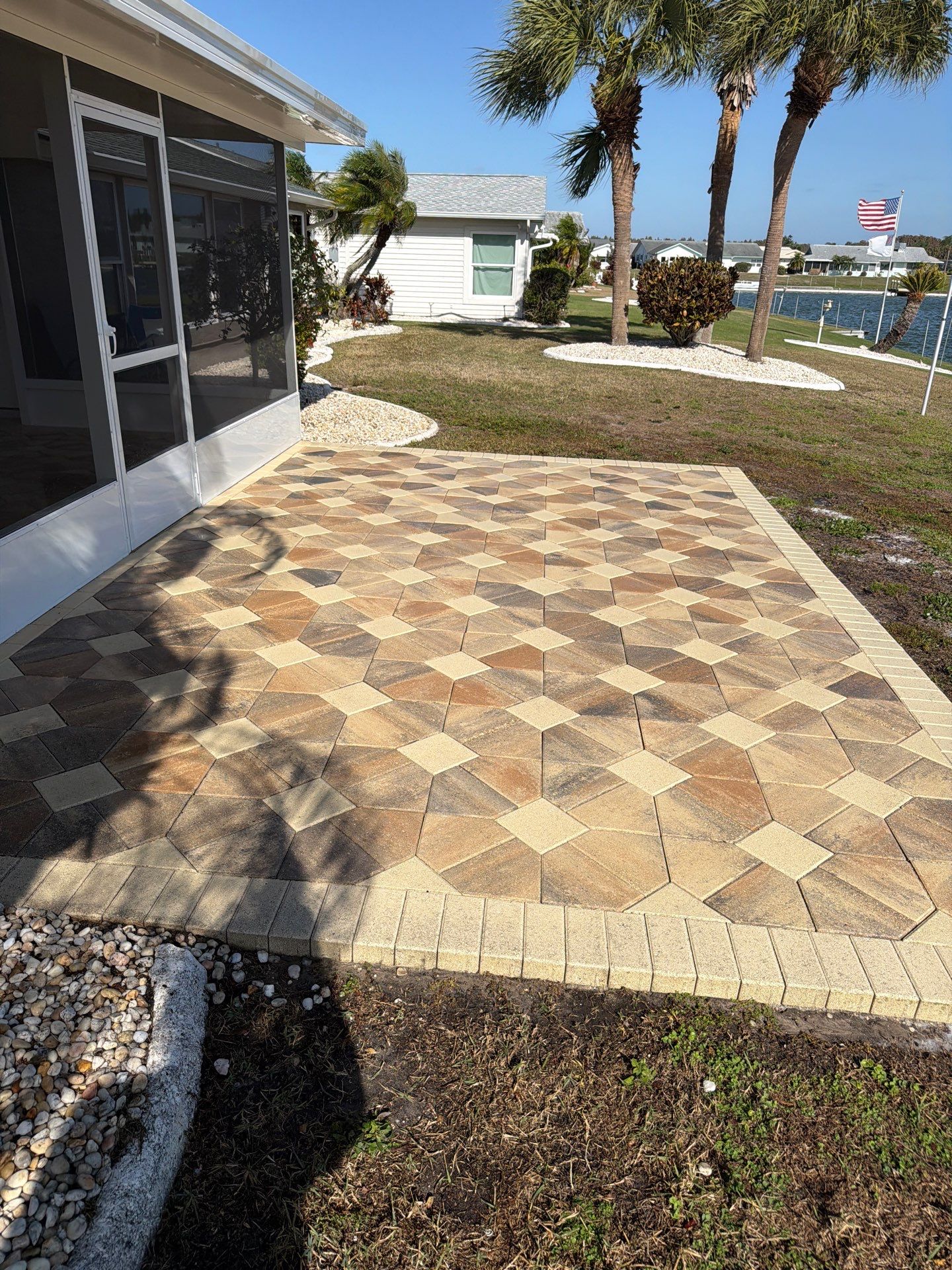 Paver Sealing for Sun City Center Waterfront Patio by Supreme Paver Experts