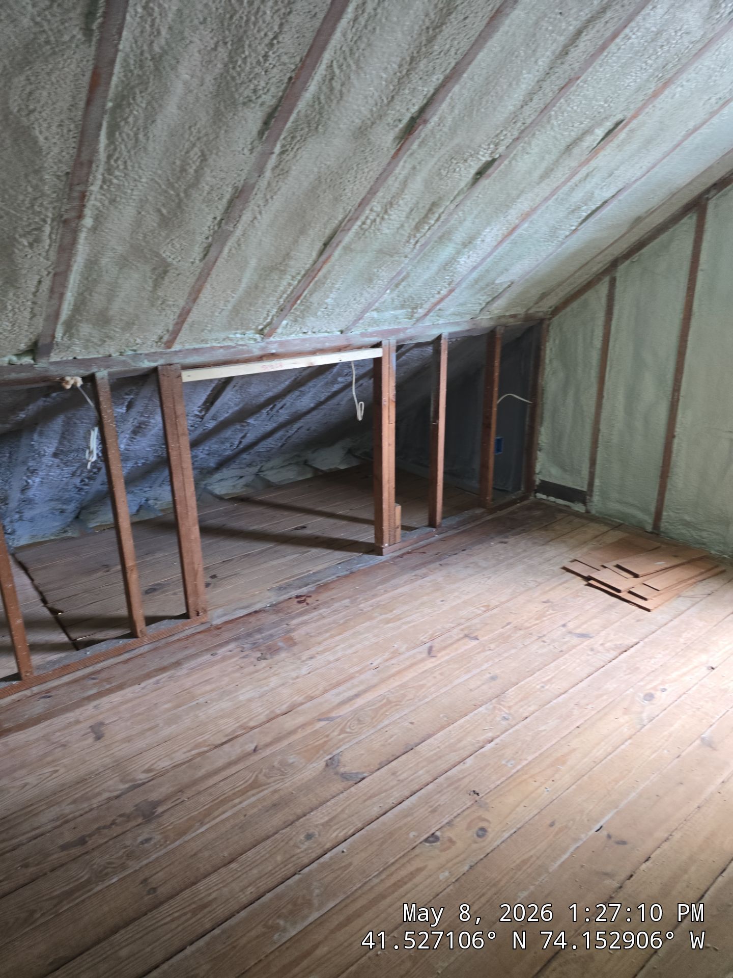 Attic Insulation using Closed Cell Spray Foam by NYS Foam & Energy