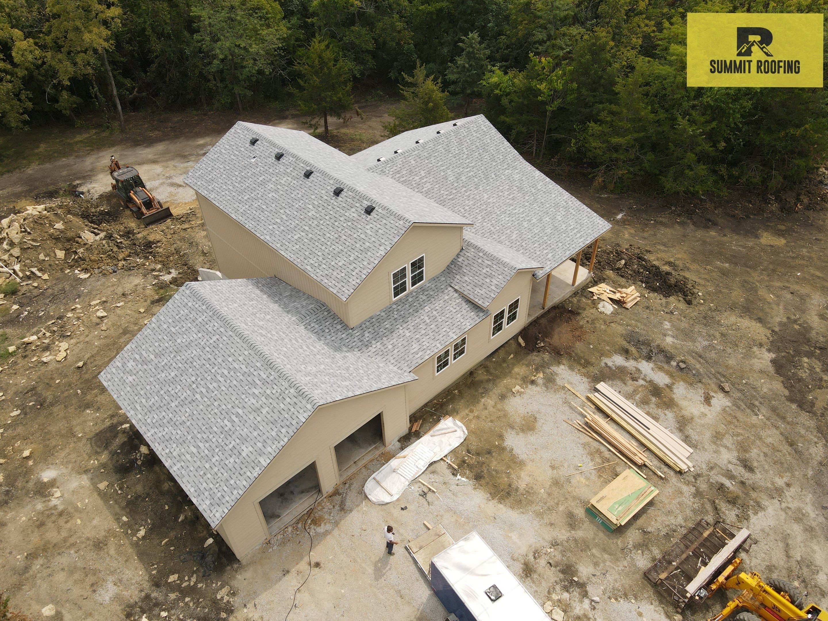 Roof Install on New Residential Home by Summit Roofing