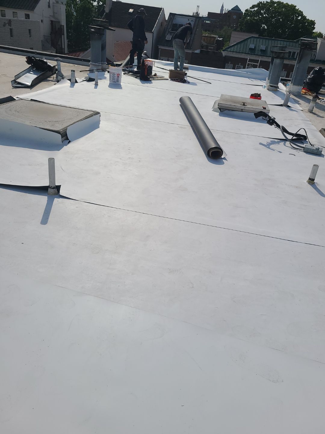 Alexandria: Carlisle Syntec TPO Flat Roof Installation by RM Banning, Inc.