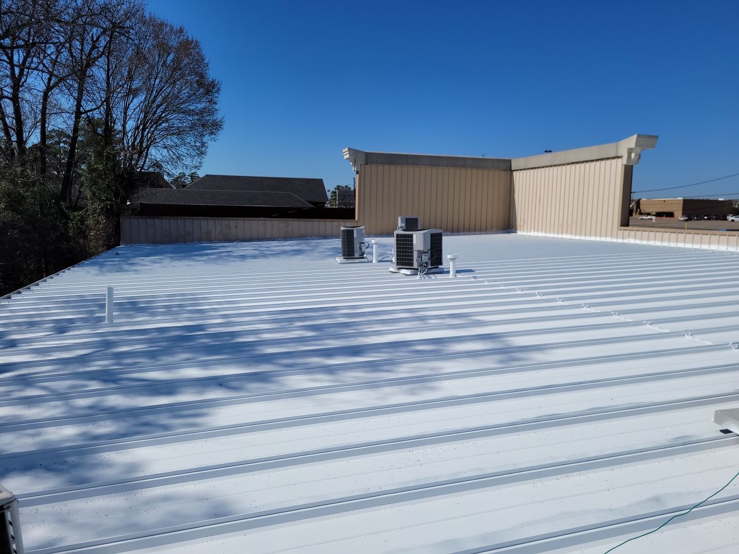 Commercial Metal Restoration System using Aldocoat Coatings by Hostetler Roofing