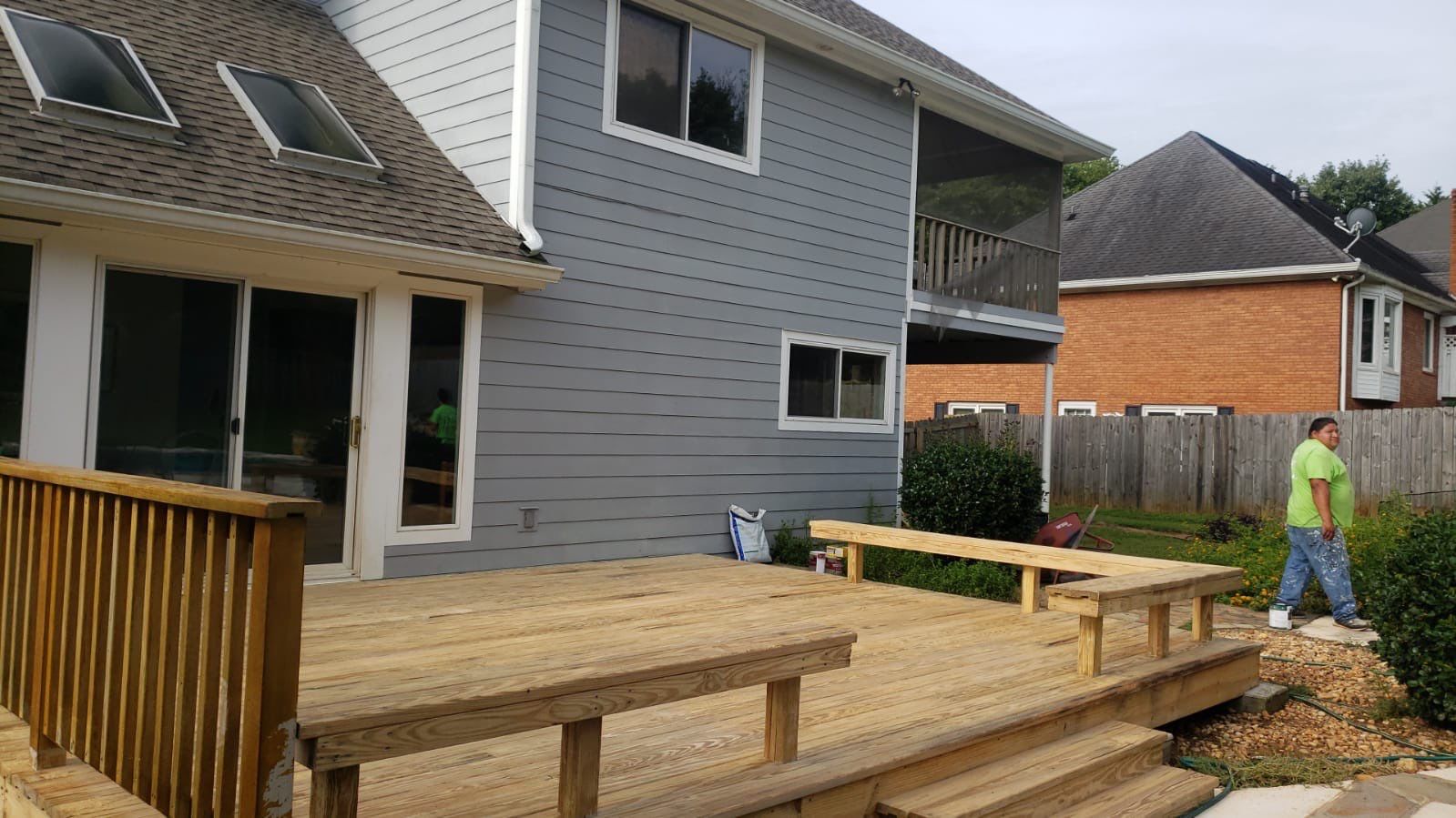 Multi-Level Deck Staining and Refinishing in Roswell Georgia by Swift Home Renovations