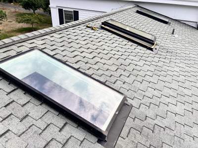 Residential Roof Repair in Progress in Bainbridge Island, WA