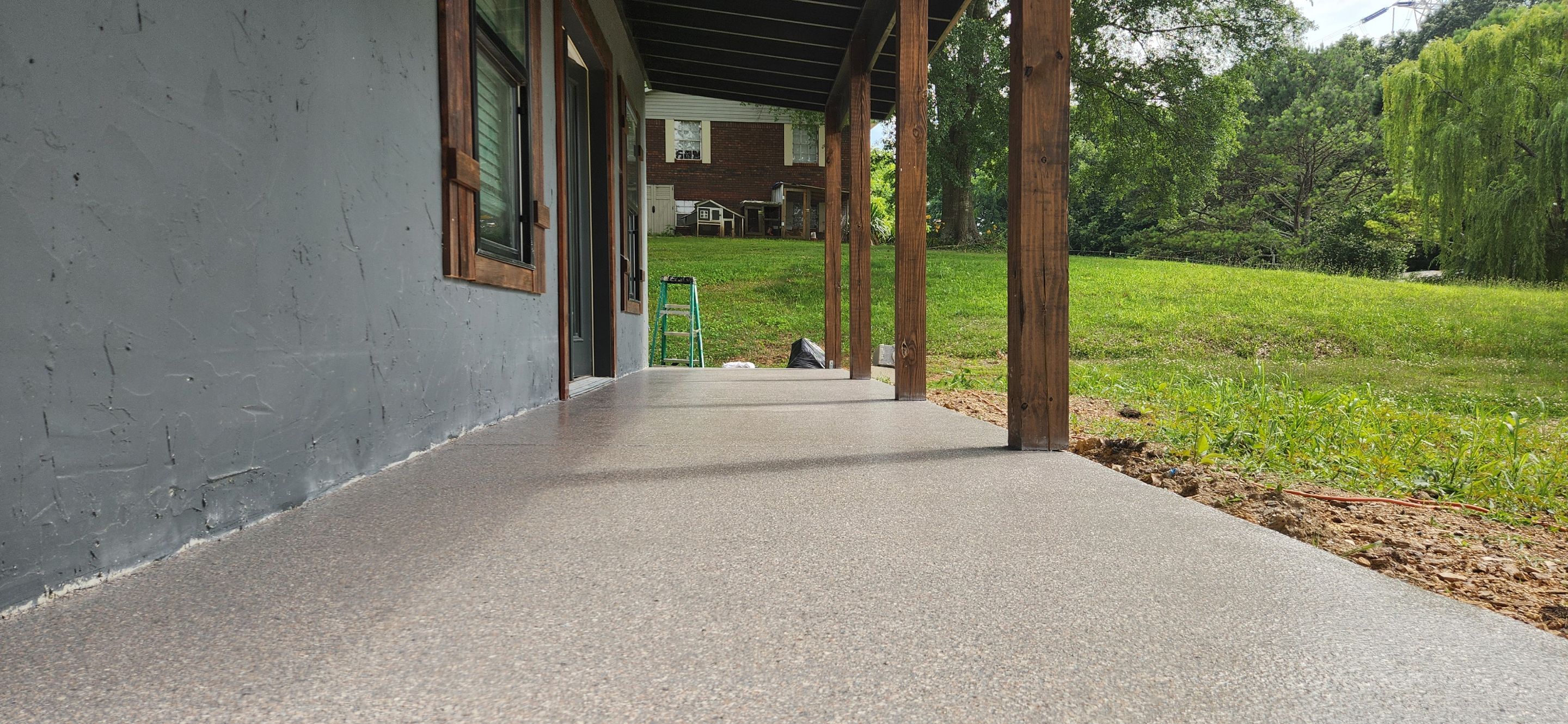 Porch Upgrade Using Pumice by Elite Floor Solutions