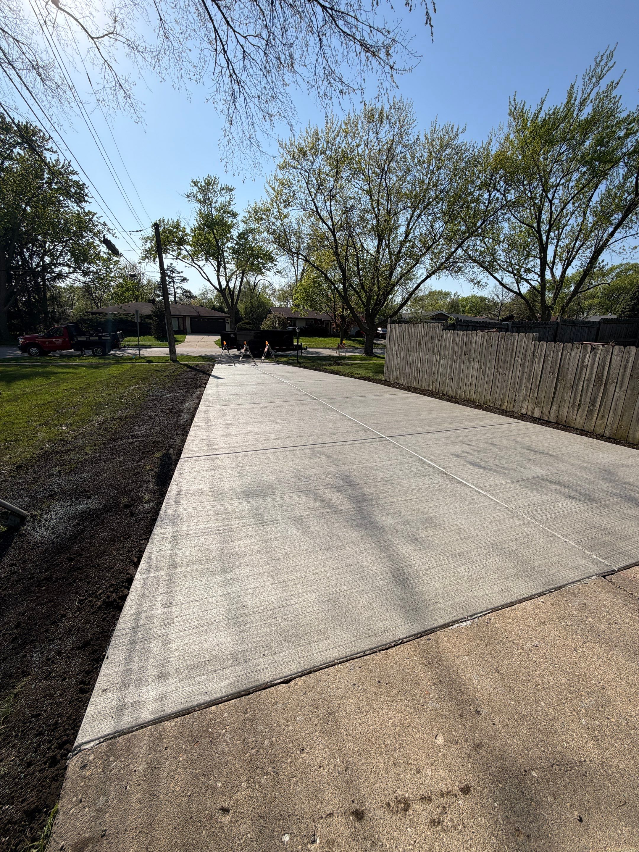 Full depth concrete driveway replacement by PaveRight Concrete&Asphalt LLC
