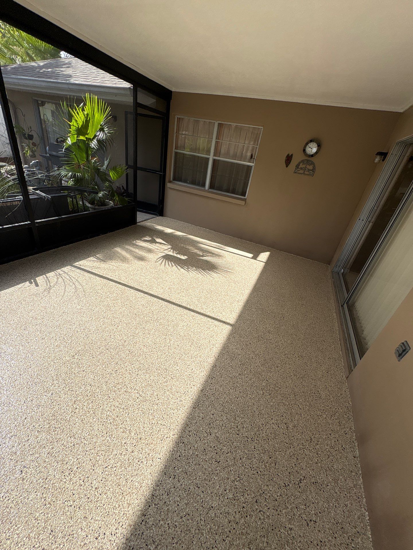 Garage and Screened Lanai Epoxy Floor Coating in Brandon by Performance Floors & Coating