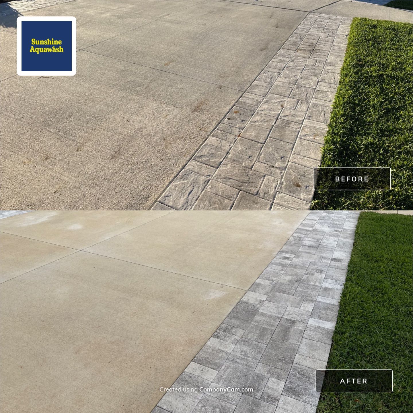 Rust Stain Removal from Concrete Driveway and Pavers in Park East at Azario | Lakewood Ranch, FL by Sunshine AquaWash