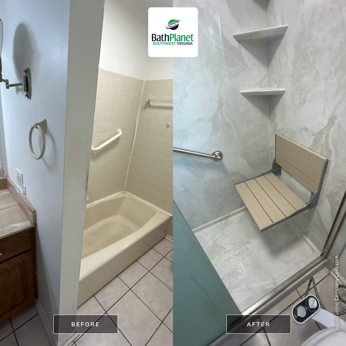 Tub to Shower by BathPlanet SW Virginia