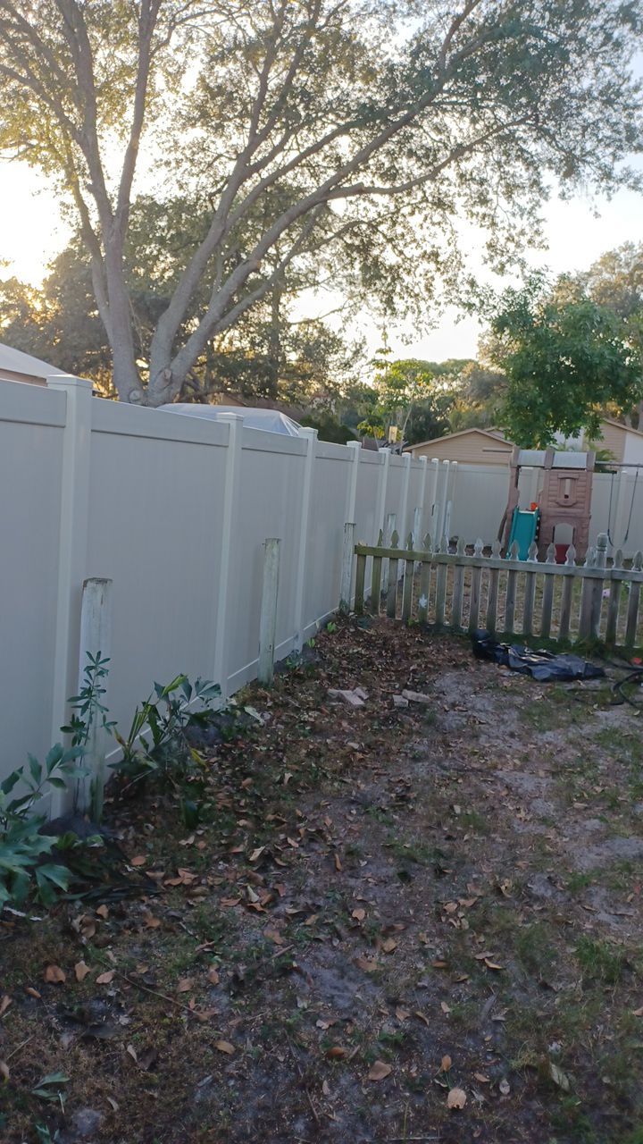 Sarasota, FL 6ft. Tan Vinyl Privacy Fence  by Asap fence and gates, LLC