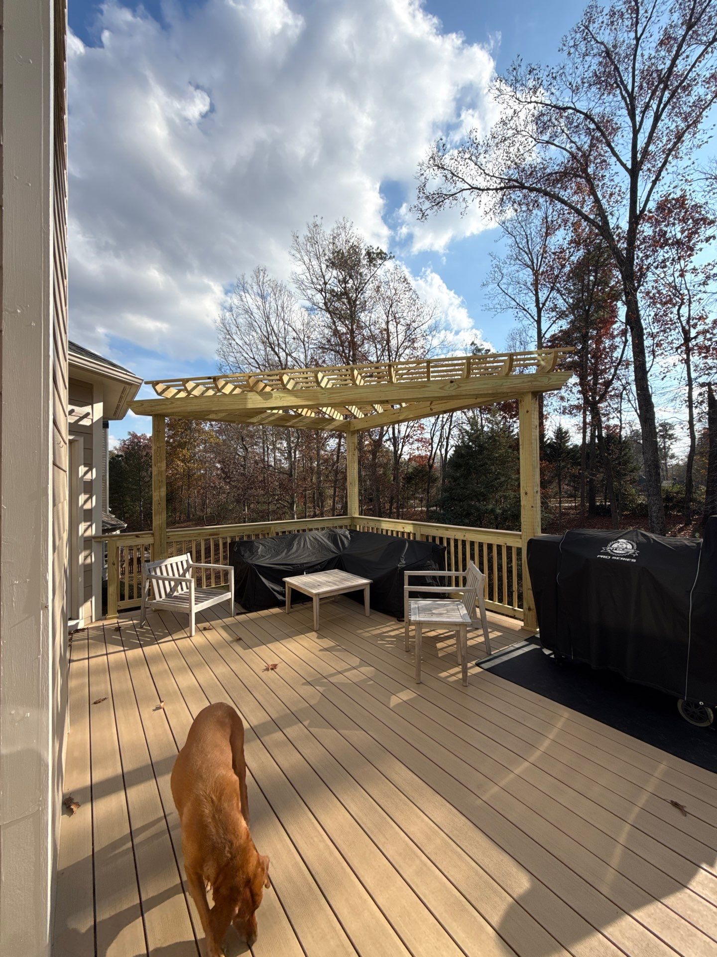 Multi-Level Deck Replacement With Custom Pergola In Woodstock by Swift Home Renovations 