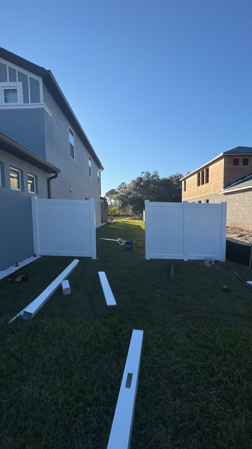 Sarasota, FL 6ft. Tall White Vinyl Privacy Fence & 3 Rail Aluminum Fence by Asap fence and gates, LLC
