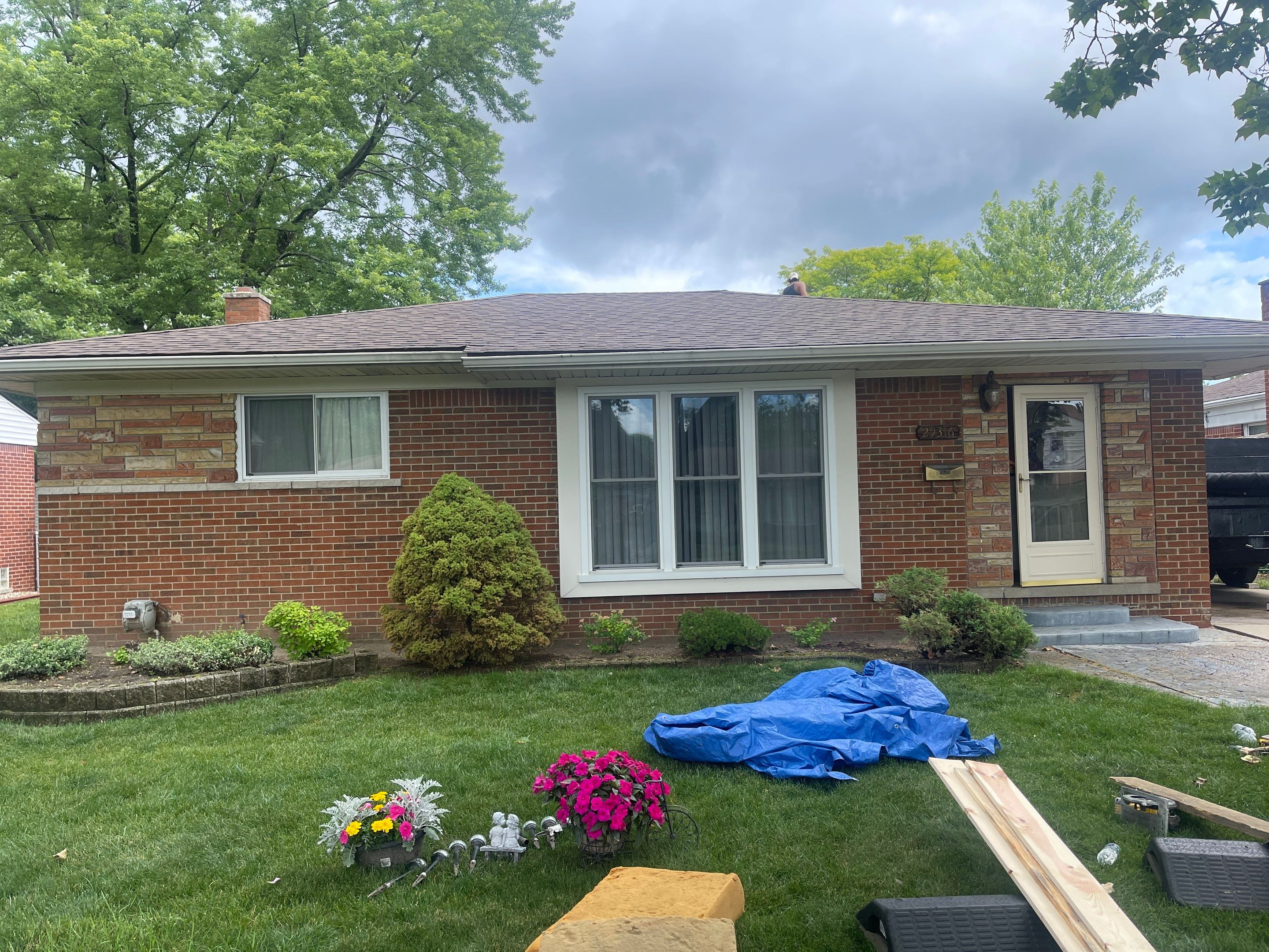 Residential Roofing Installation using IKO Dual Brown by JNR Roofing LLC
