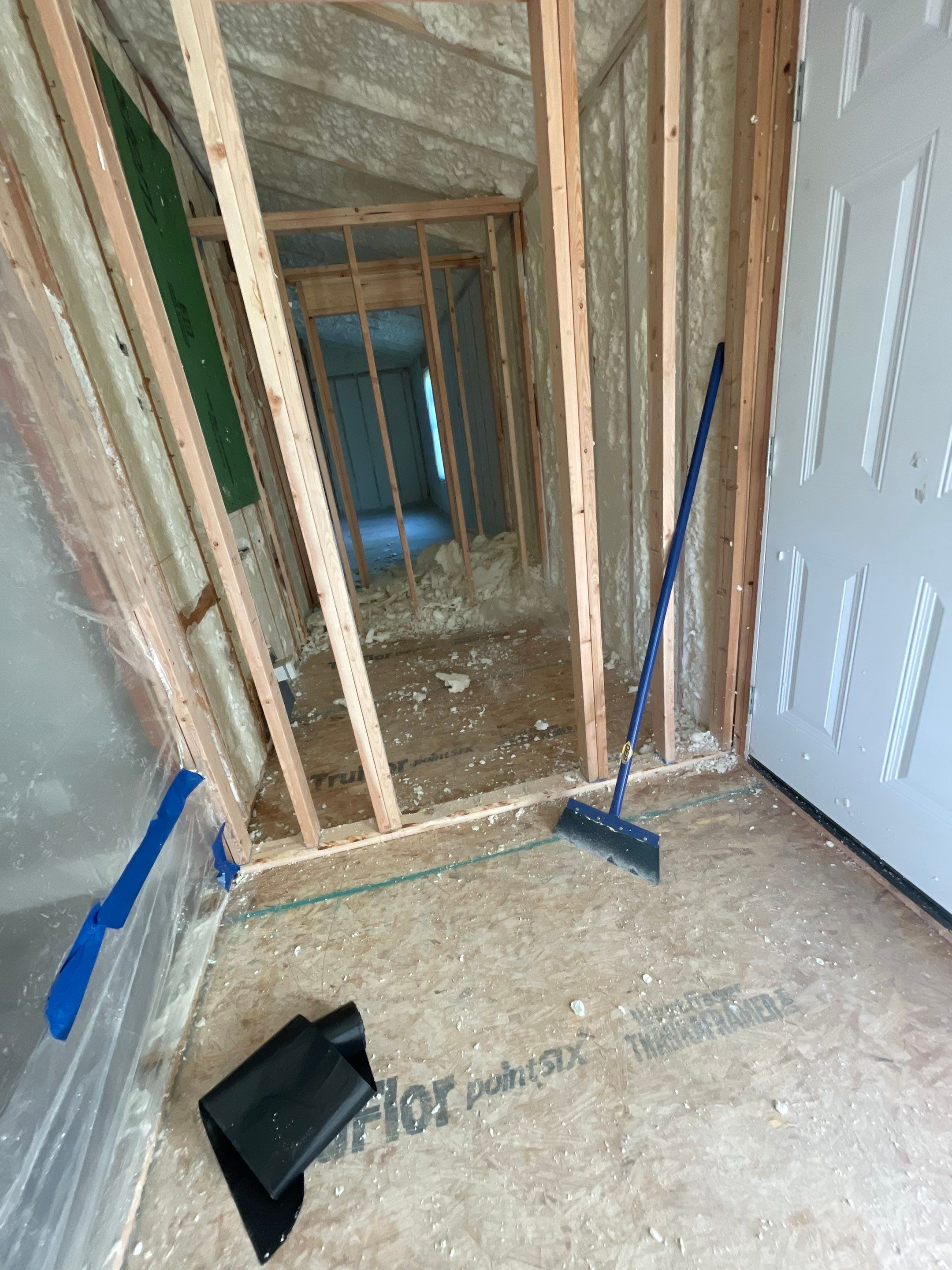 Spray Foam on this tiny house addition  by Apex Insulation Solutions