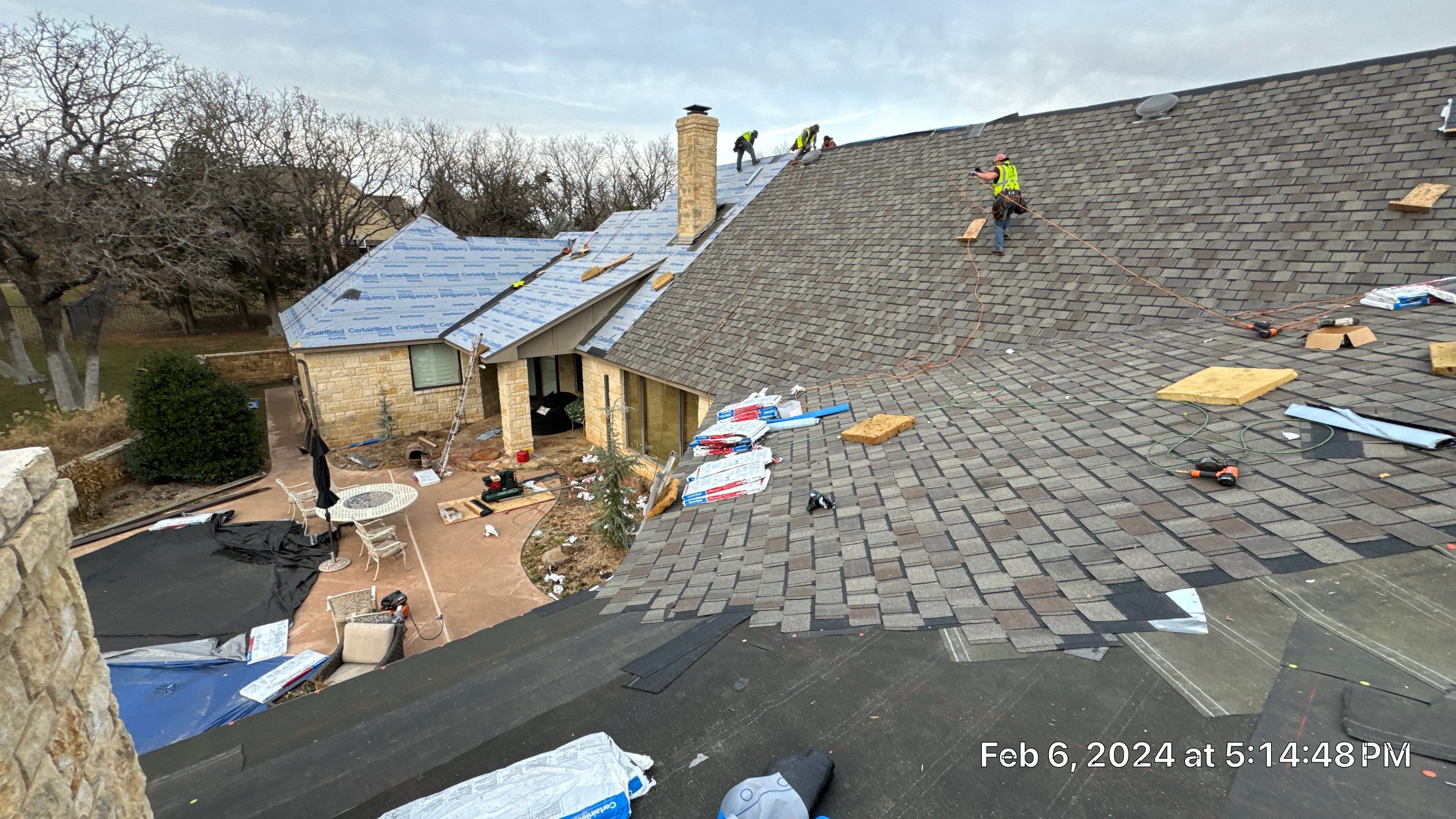 Reroof using Certainteed Integrity Roof System by Castillo Roofing
