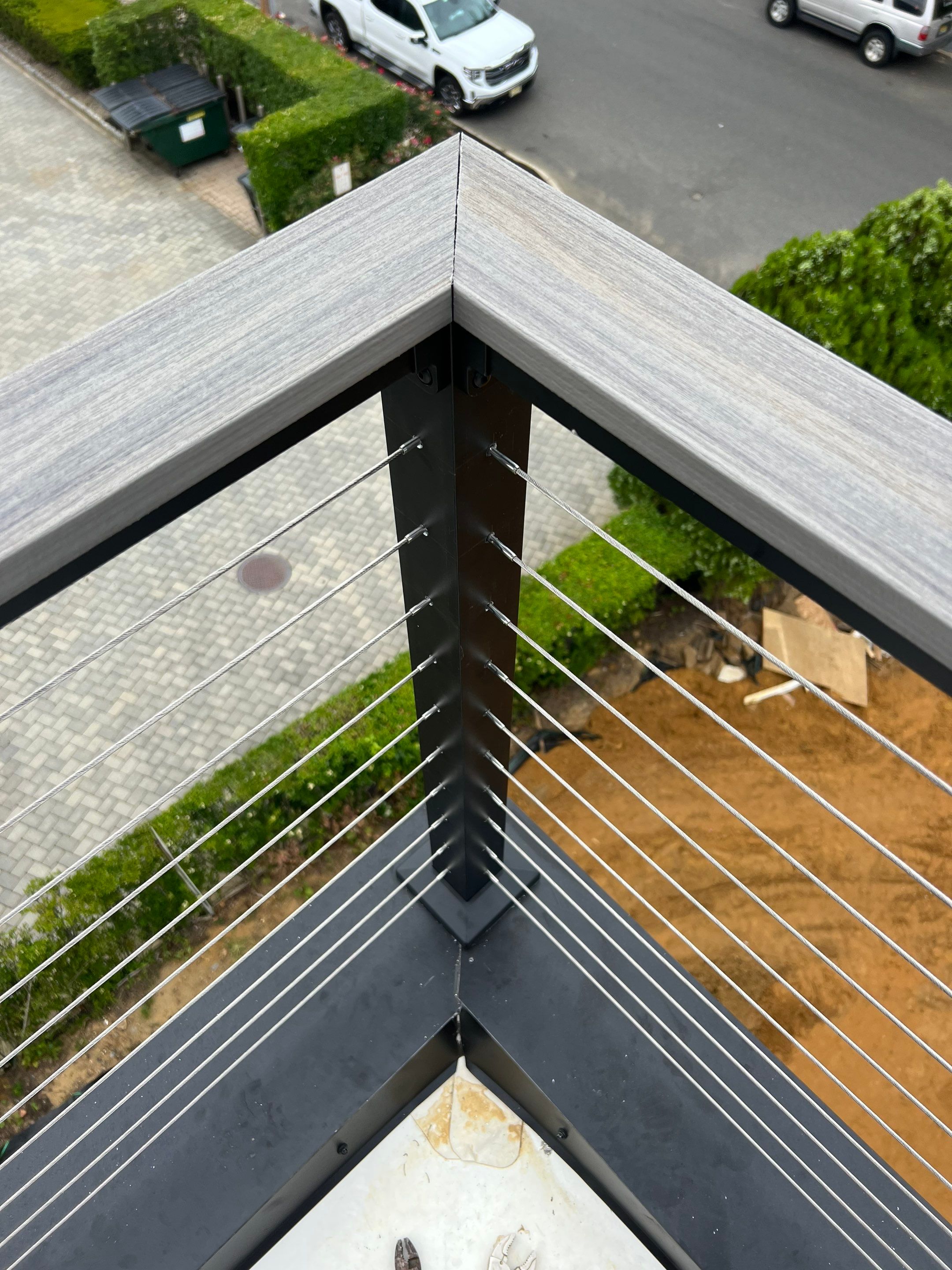 Railing install In the Highlands  by deck guardian