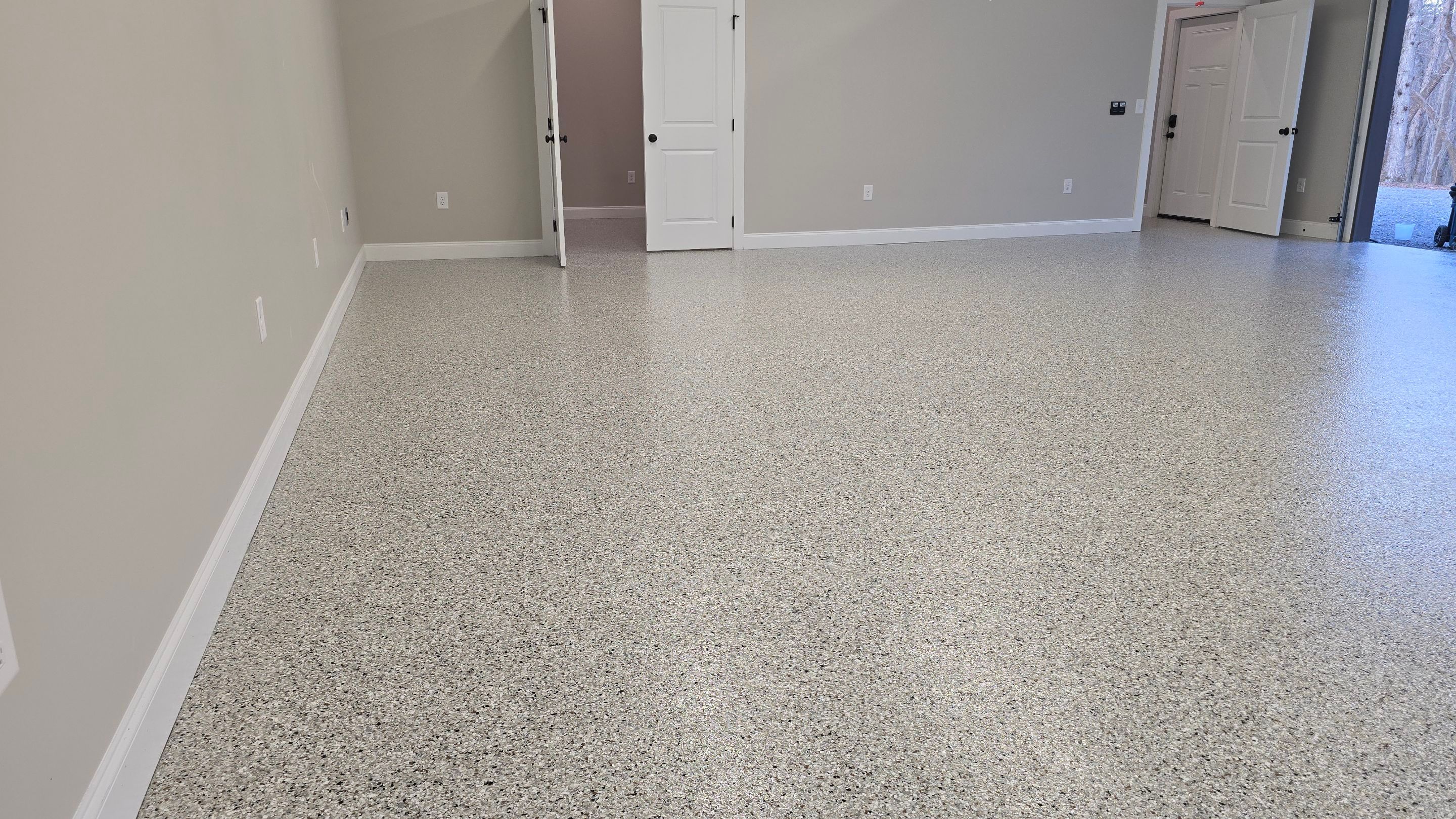 Garage Using Flake by Elite Floor Solutions