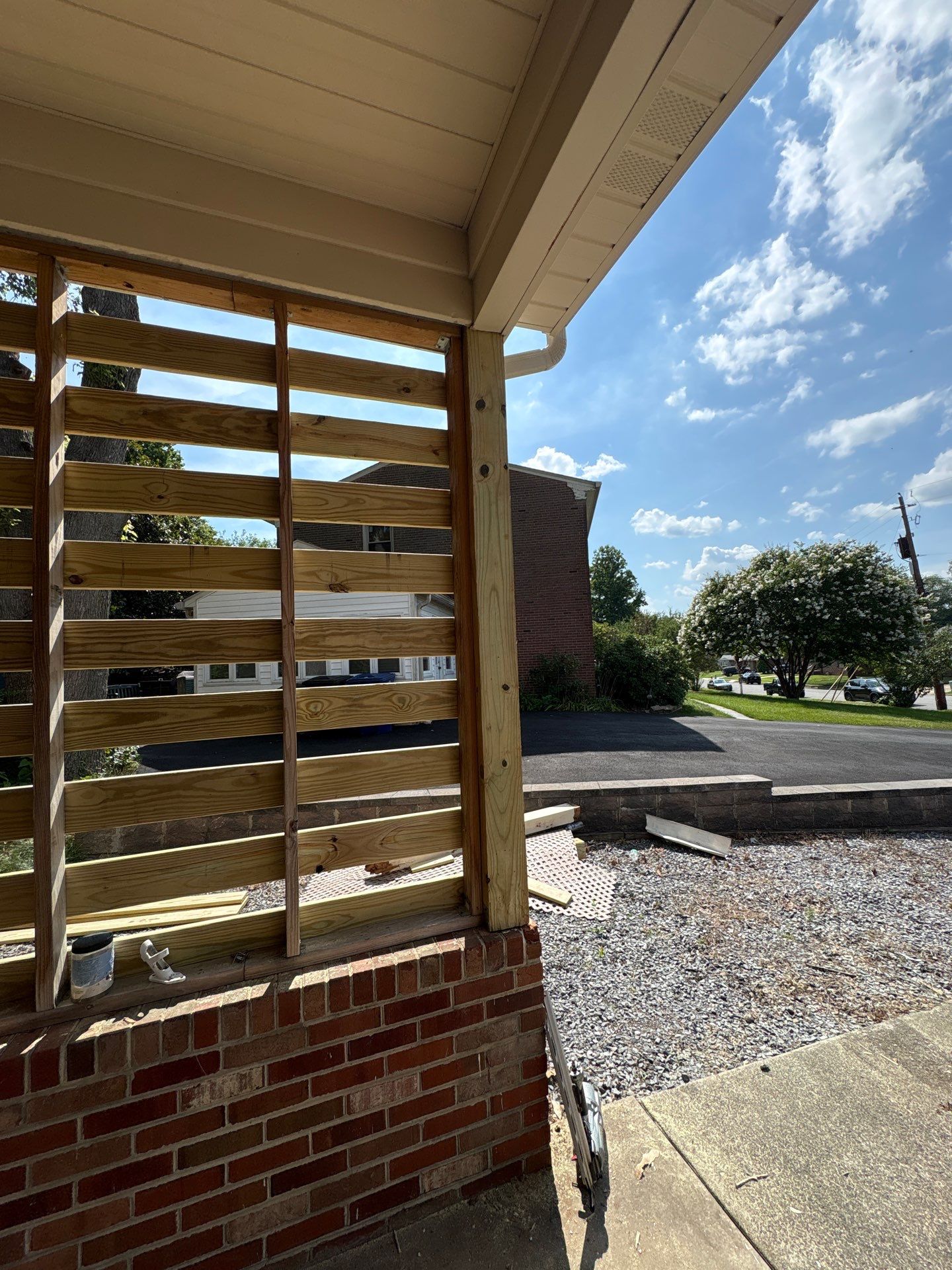 Carport Structural Repair and Custom Privacy Screen Installation in Leesburg by Contracting Bros Llc