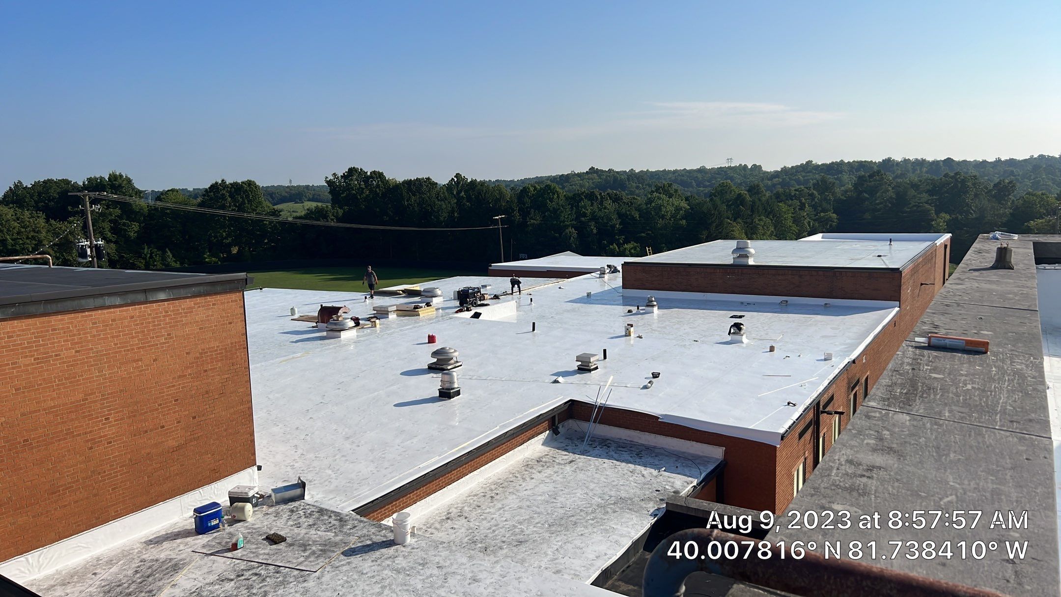 John Glenn High school Roof Install by Gold Star Roofing LLC 