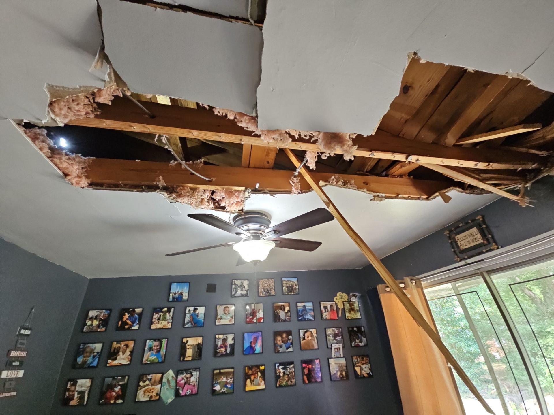 Roof Repair from tree Fall by Ajayi Design and Construction 