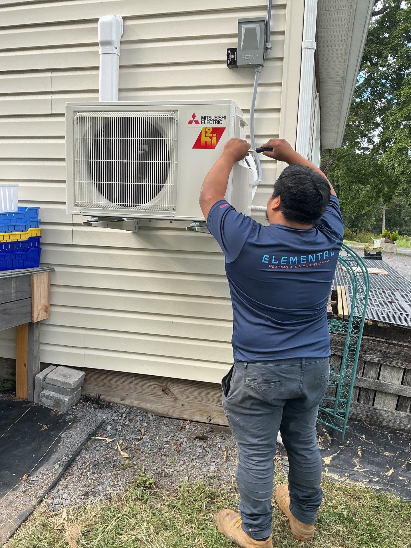 Mitsubishi Hyper Heat Mini-split Install by Elemental Heating and air conditioning LLC