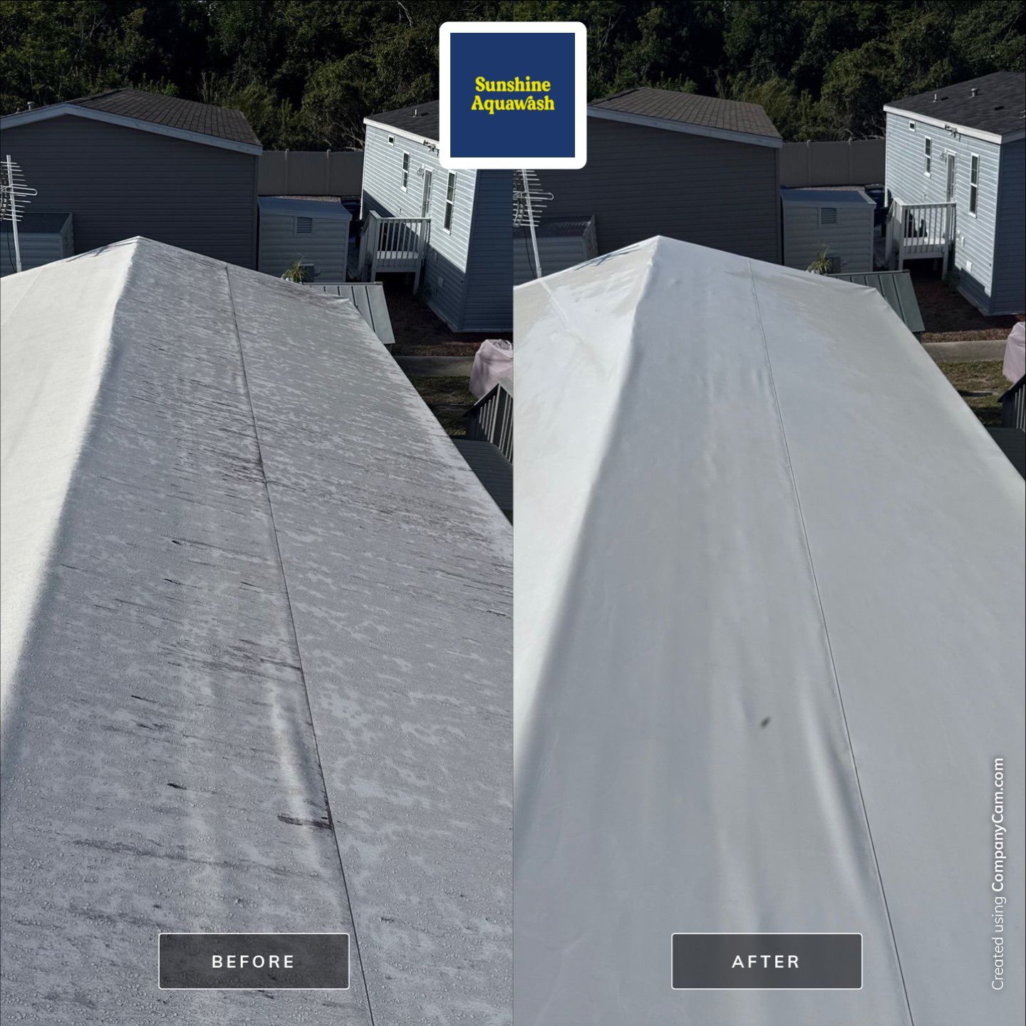 TPO Membrane Roof Cleaning in Fisherman’s Cove RV Resort, Terra Ceia, FL by Sunshine AquaWash