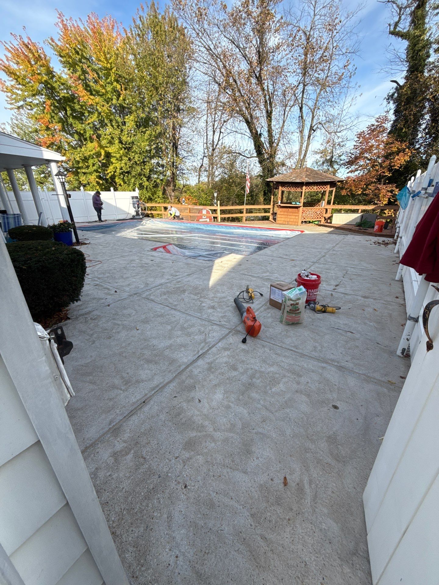 Davenport Pool Deck Project in McKees Rocks by Floors in a Day, Inc
