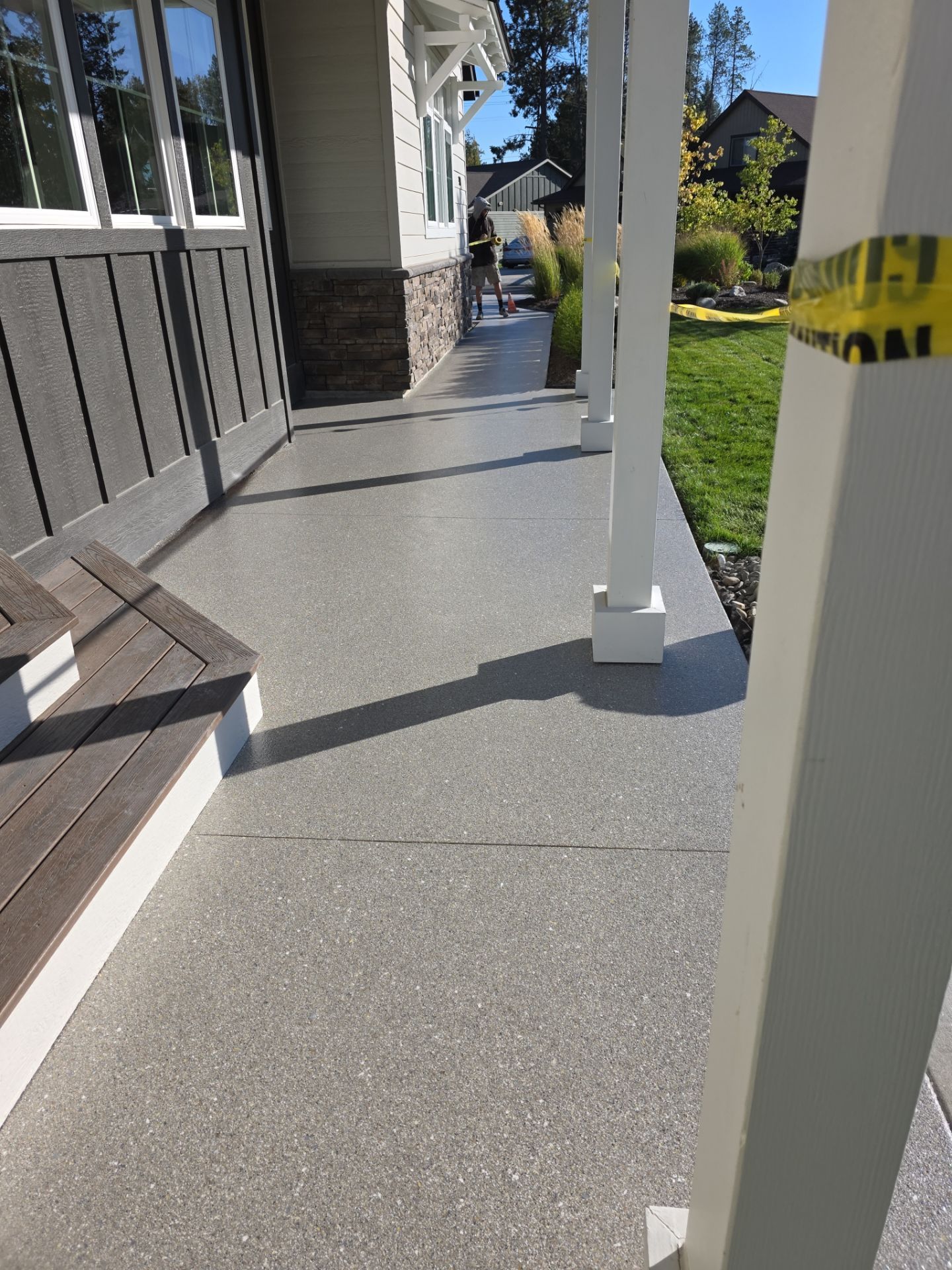 Patio Transformation using Travertine by Croc Coatings, LLC