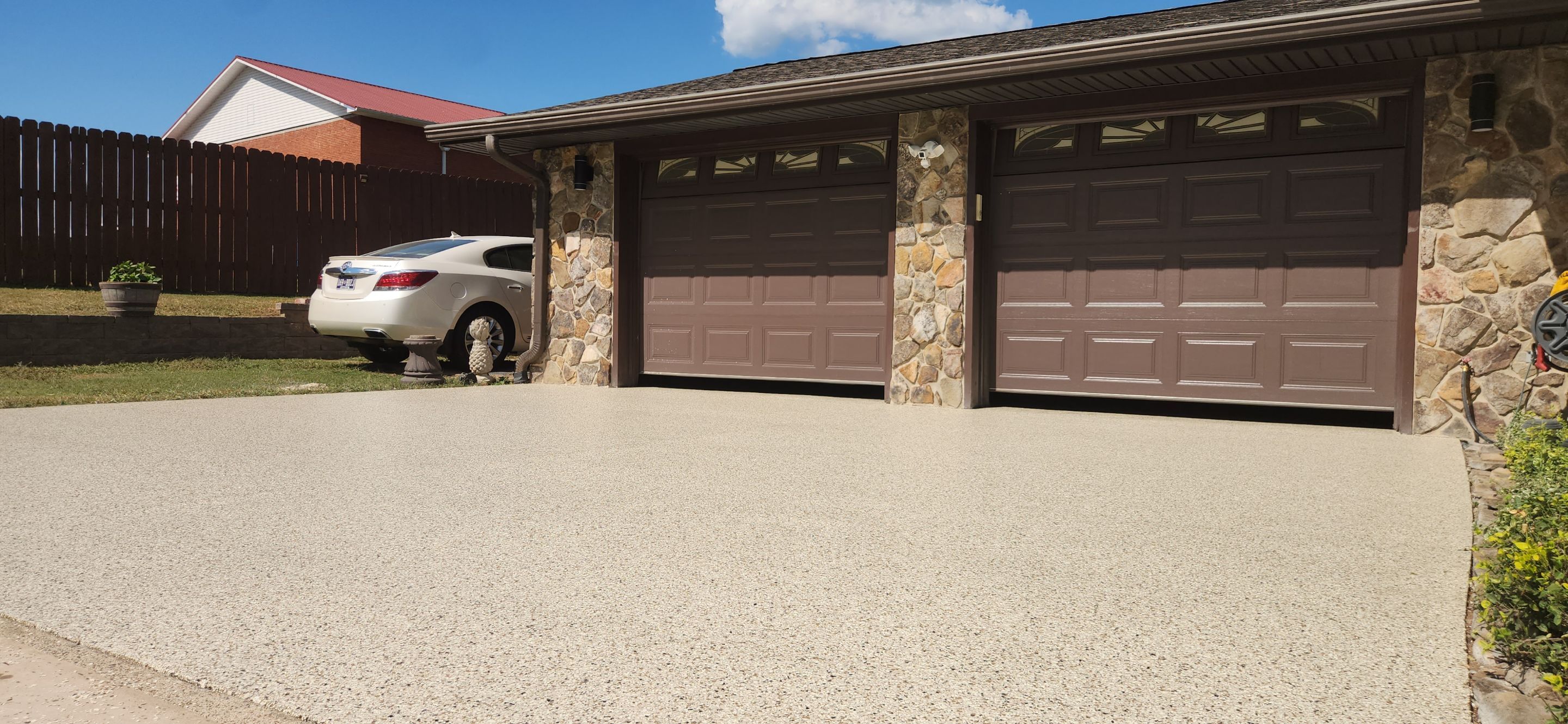 Garage and Driveway Makeover Using Desert Flake by Elite Floor Solutions