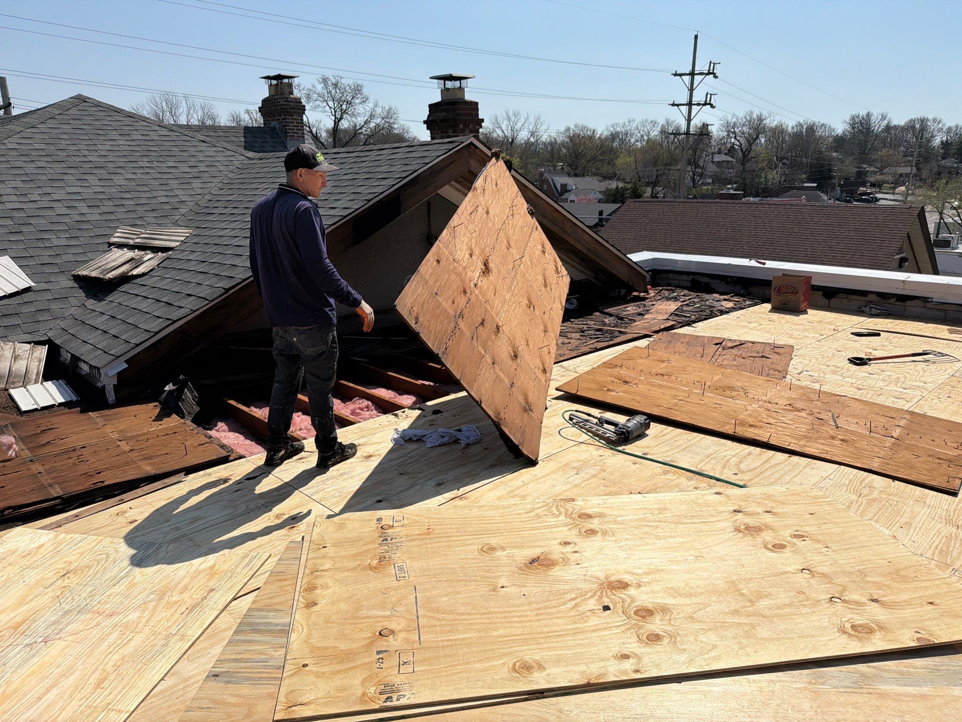 Flat Roof Replacement with New TPO Membrane in St. Louis by Acute Roofing And Exteriors 